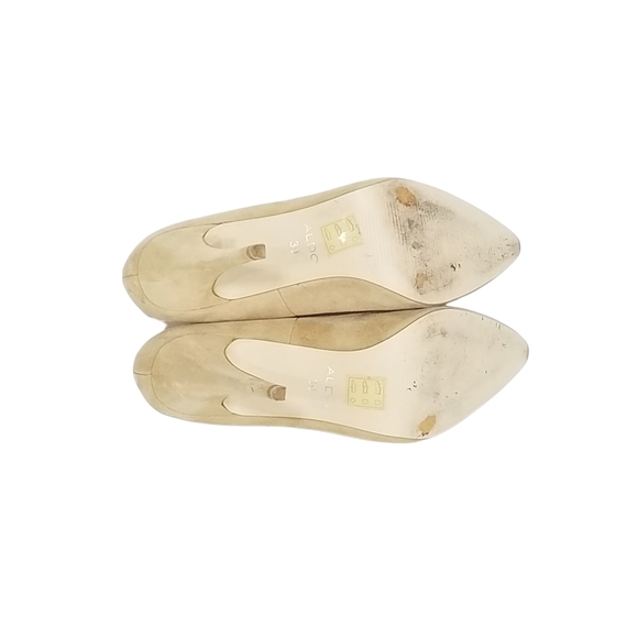 ALDO Womens Nude Beige Suede Classic Pumps Size 39 / 8.5 US - Picture 10 of 11